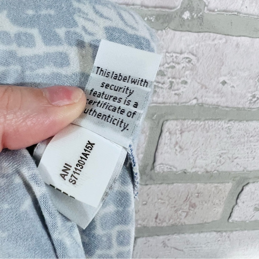 Diane Von Furstenberg Ani Blue and White Print Strapless Jumpsuit Size S - Picture 12 of 14